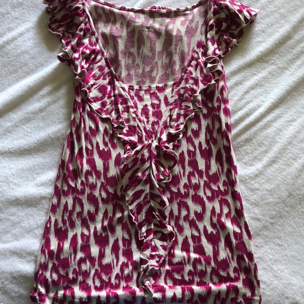 Pink leaped print top